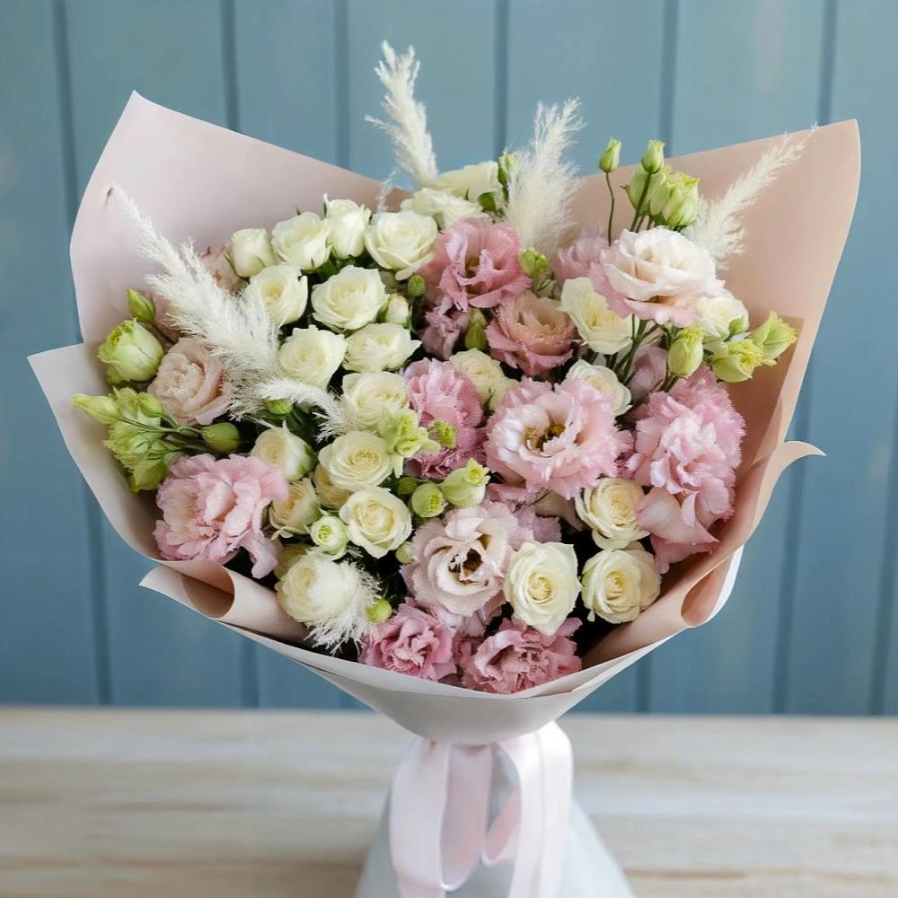 Букет цветов из: Альстромерии и Розы в Кирпильской