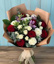 Букет цветов из:  Розы и Альстромерии #REPLACE_PRED# Кирпильской