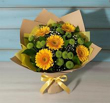 Букет цветов из:  Герберы и Хризантемы #REPLACE_PRED# Кирпильской