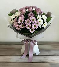 Букет цветов из:  Хризантемы и Розы в Кирпильской