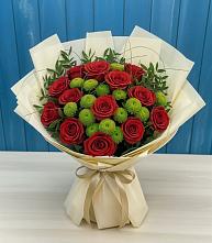 Букет цветов из:  Розы и Хризантемы #REPLACE_PRED# Кирпильской