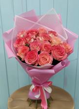 Букет 15 Розовых роз Равель в Кирпильской