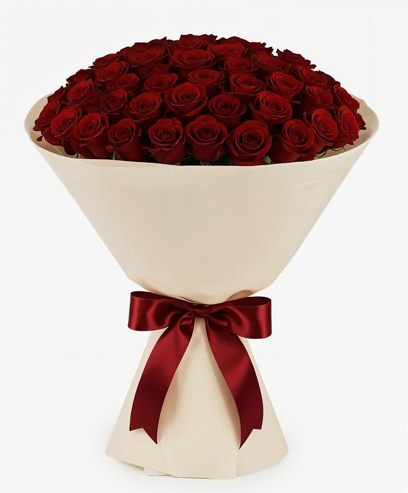 Букет 101 Бордовая роза Блэк Бакарра в Кирпильской