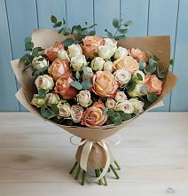 Букет цветов из:  Альстромерии и Розы #REPLACE_PRED# Кирпильской
